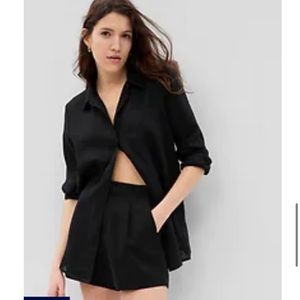 Linen Boyfriend Shirt (Petite)